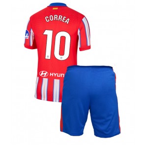 Atletico Madrid Angel Correa #10 Dětské Domácí dres komplet 2024-25 Krátký Rukáv (+ trenýrky)